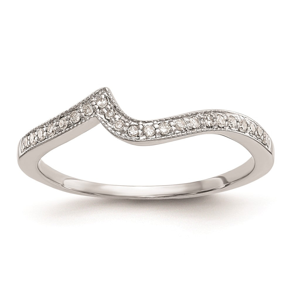 Trauring aus 14K Weißgold mit natürlichem Diamant