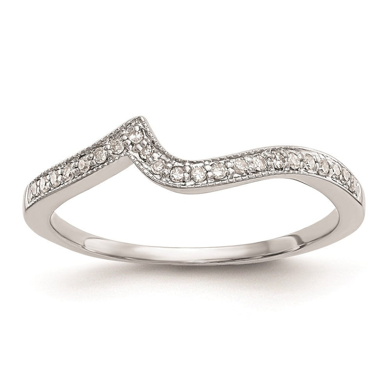 Trauring aus 14K Weißgold mit natürlichem Diamant