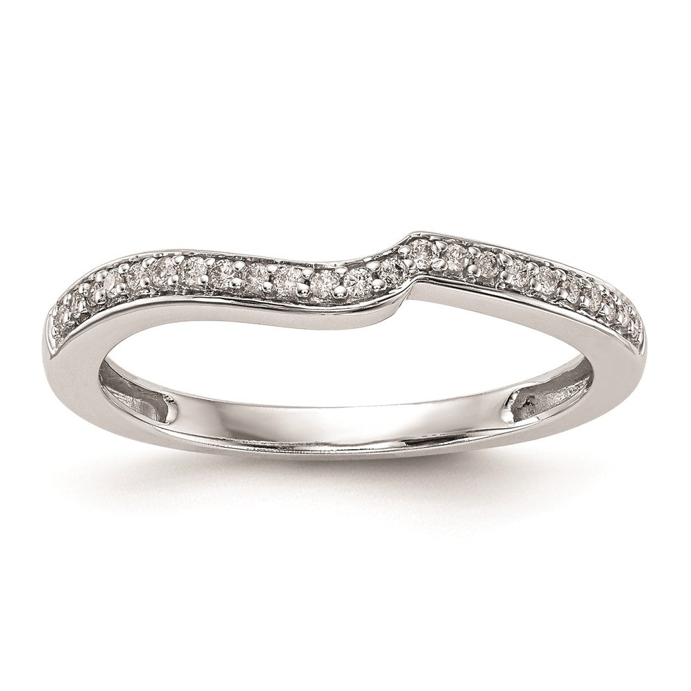 Ehering aus 14K Weißgold mit natürlichen Diamanten