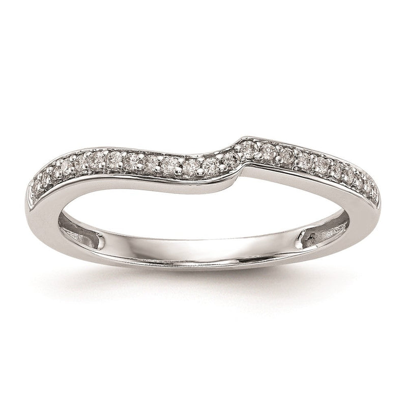Ehering aus 14K Weißgold mit natürlichen Diamanten