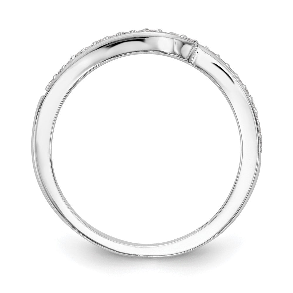 10K Weißgold Ehering mit 0,10 ct. im Labor gezüchteten Diamanten, VS/SI