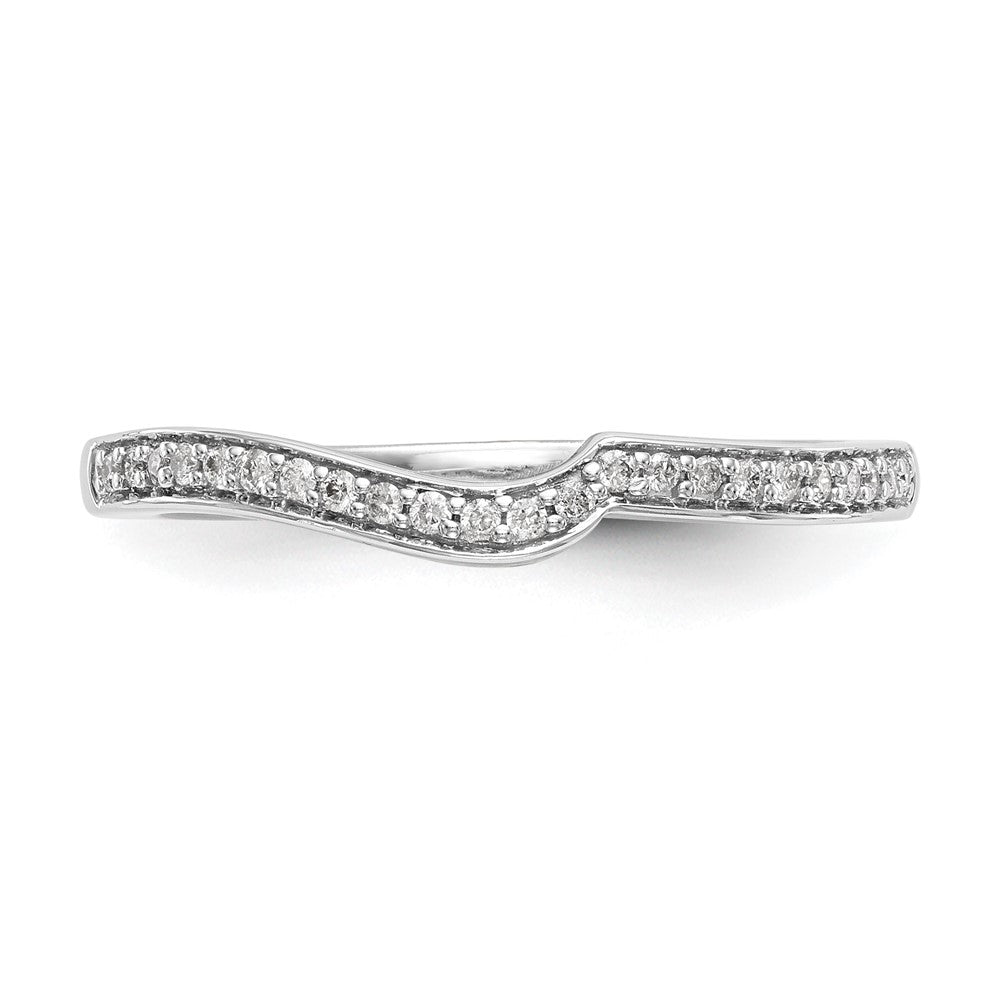 10K Weißgold Ehering mit 0,10 ct. im Labor gezüchteten Diamanten, VS/SI