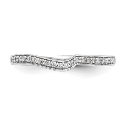 10K Weißgold Ehering mit 0,10 ct. im Labor gezüchteten Diamanten, VS/SI