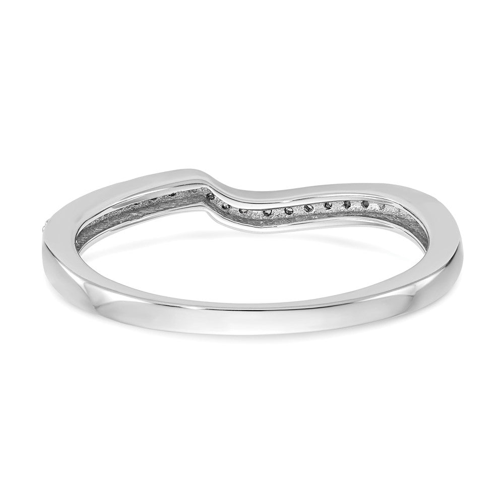10K Weißgold Ehering mit 0,10 ct. im Labor gezüchteten Diamanten, VS/SI