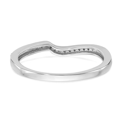 10K Weißgold Ehering mit 0,10 ct. im Labor gezüchteten Diamanten, VS/SI