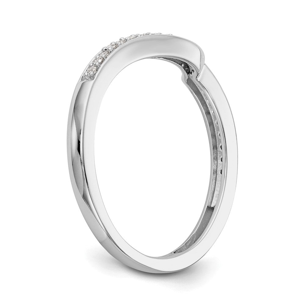 10K Weißgold Ehering mit 0,10 ct. im Labor gezüchteten Diamanten, VS/SI
