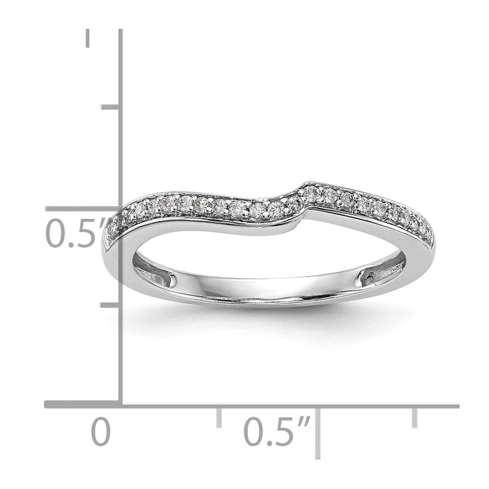 10K Weißgold Ehering mit 0,10 ct. im Labor gezüchteten Diamanten, VS/SI