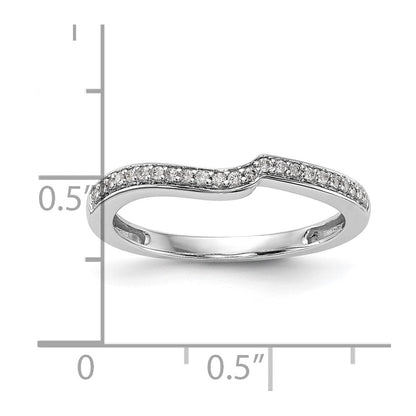 10K Weißgold Ehering mit 0,10 ct. im Labor gezüchteten Diamanten, VS/SI