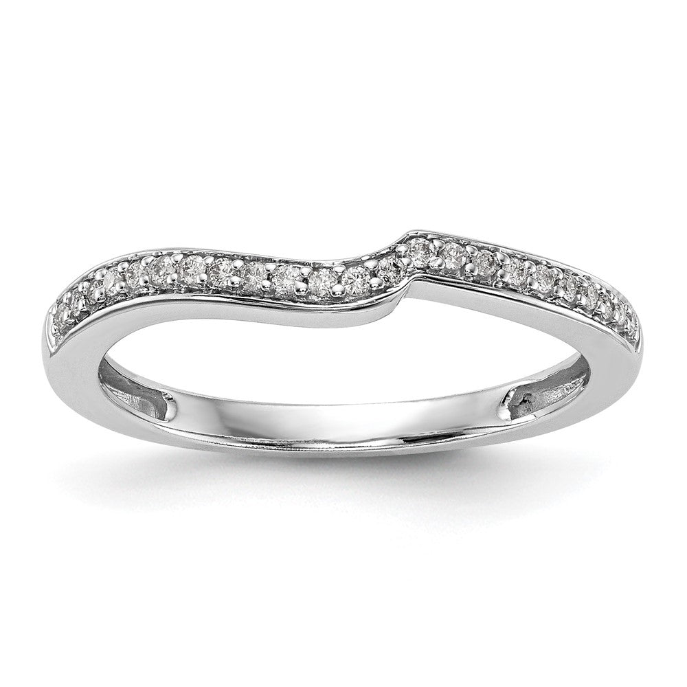 10K Weißgold Ehering mit 0,10 ct. im Labor gezüchteten Diamanten, VS/SI