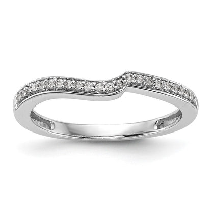 10K Weißgold Ehering mit 0,10 ct. im Labor gezüchteten Diamanten, VS/SI