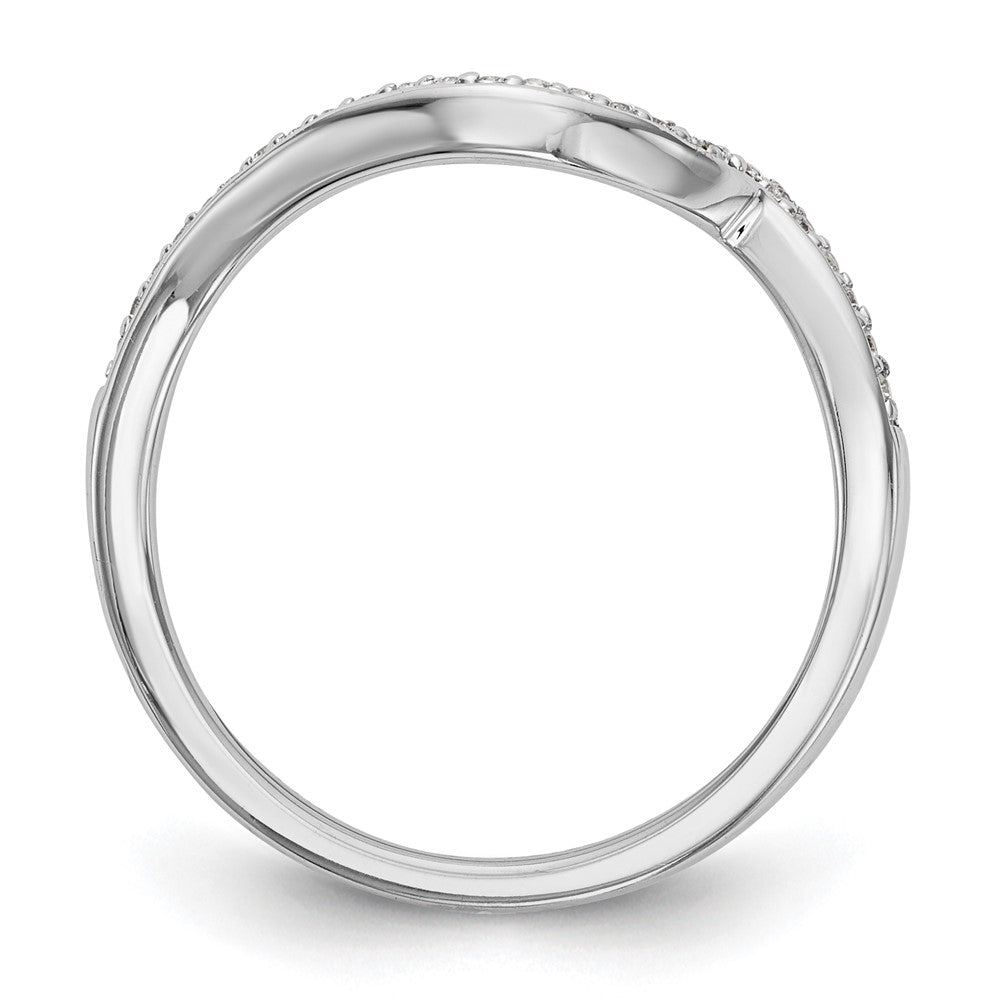 14K Weißgold Ehering mit natürlichen Diamanten