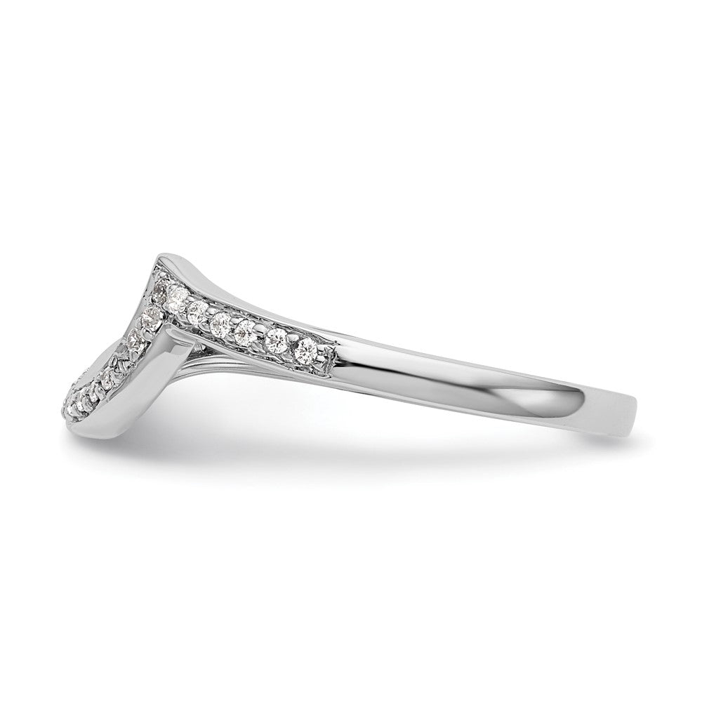 14K Weißgold Ehering mit natürlichen Diamanten
