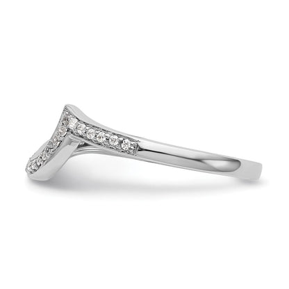14K Weißgold Ehering mit natürlichen Diamanten