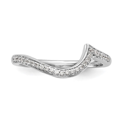 14K Weißgold Ehering mit natürlichen Diamanten