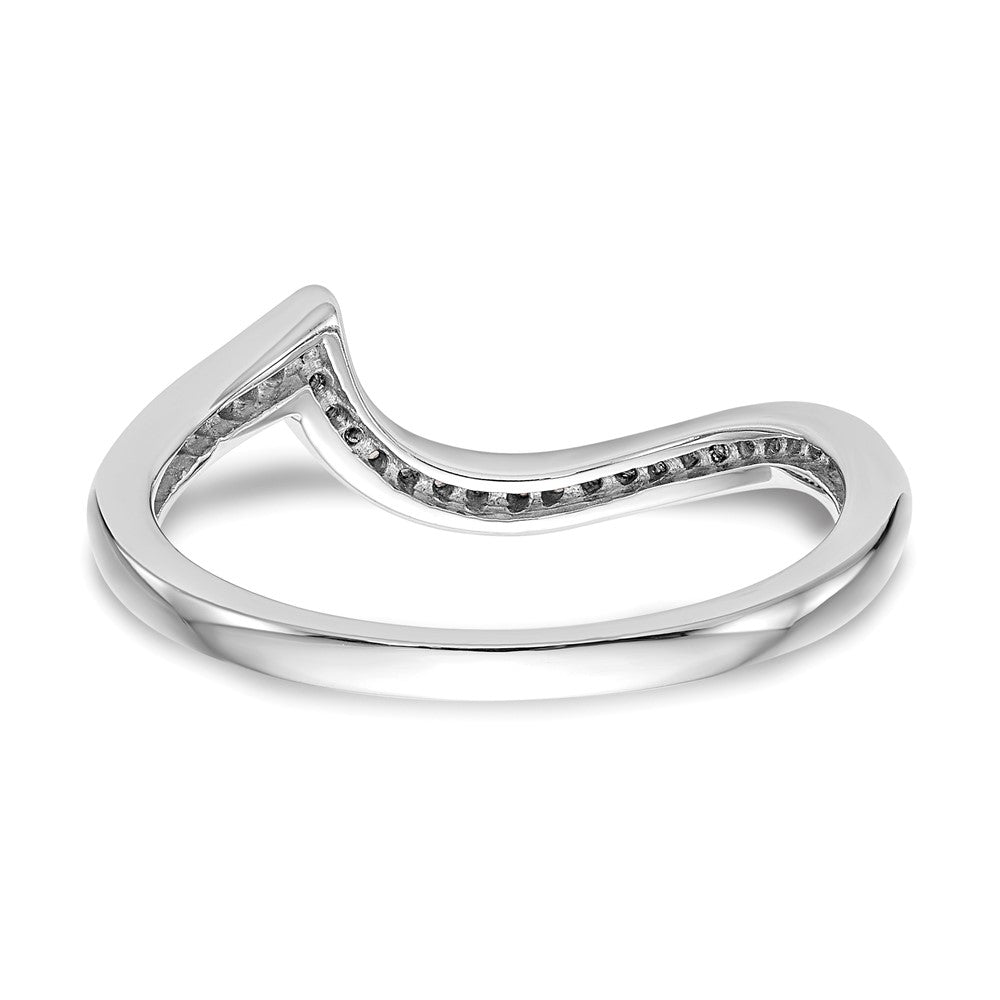 14K Weißgold Ehering mit natürlichen Diamanten
