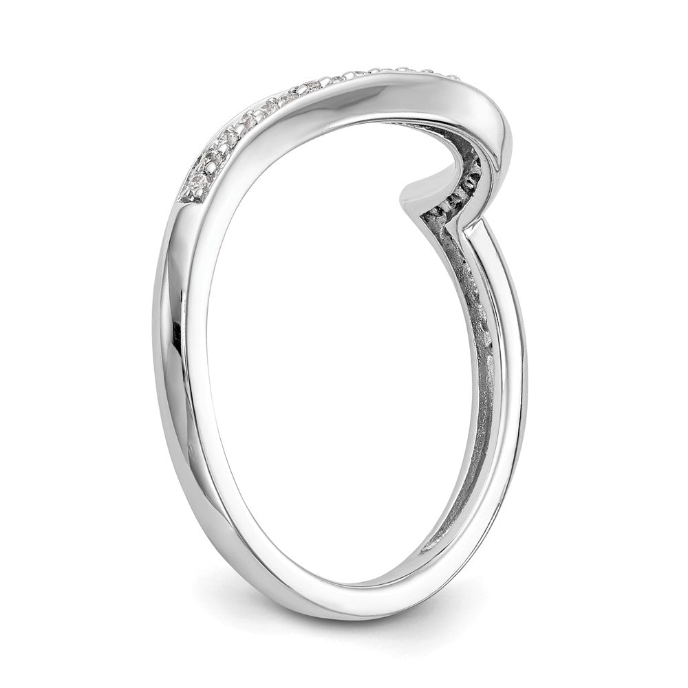 14K Weißgold Ehering mit natürlichen Diamanten