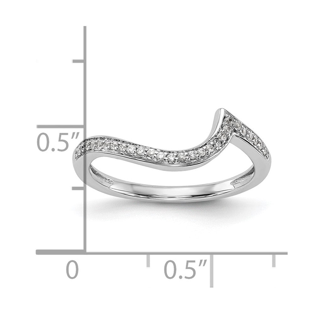 14K Weißgold Ehering mit natürlichen Diamanten