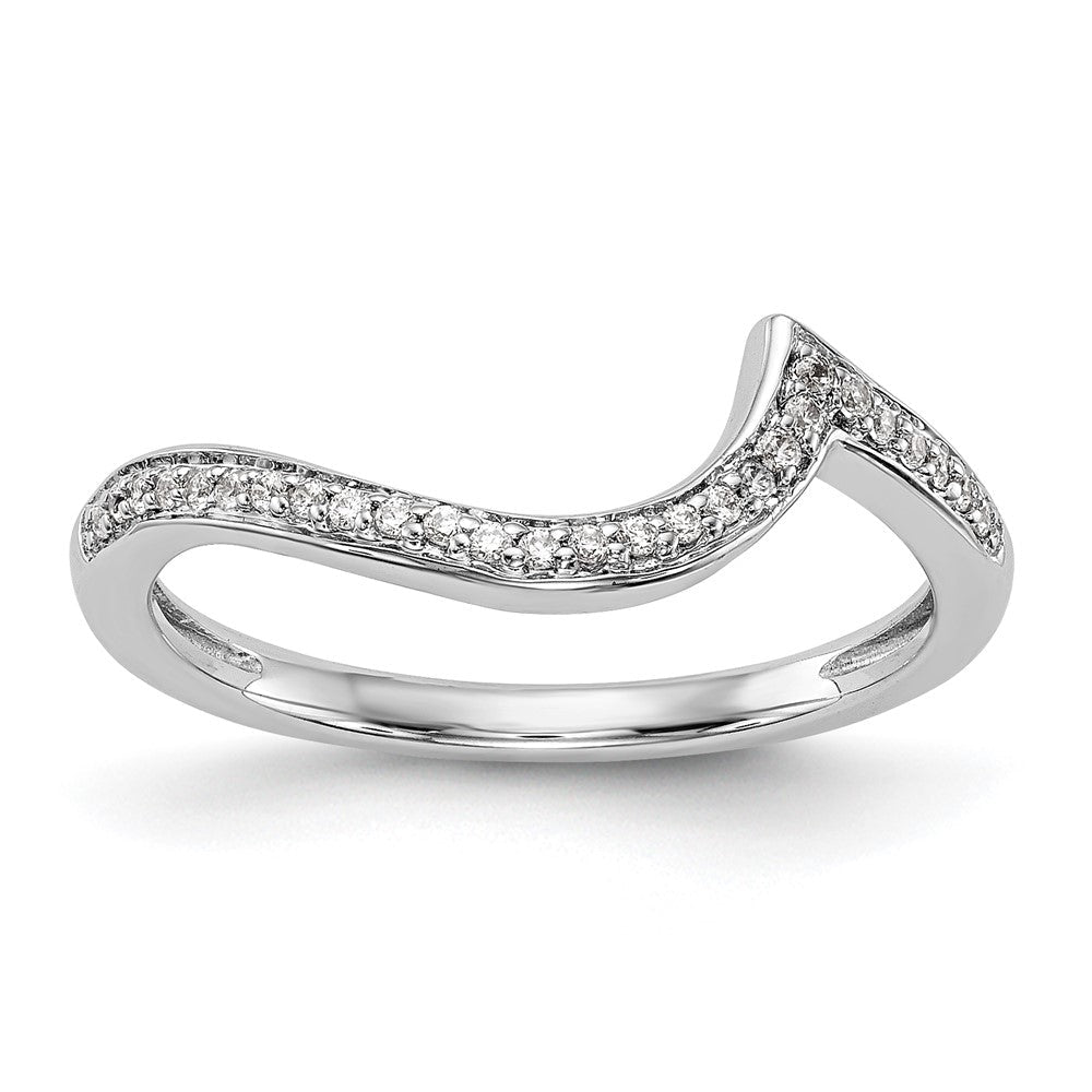 14K Weißgold Ehering mit natürlichen Diamanten