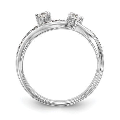14K Weißgold Ehering mit 0,33 ct. Labor-gezüchteten Diamanten VS/SI, konturiert