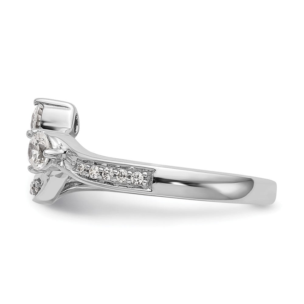 14K Weißgold Ehering mit 0,33 ct. Labor-gezüchteten Diamanten VS/SI, konturiert