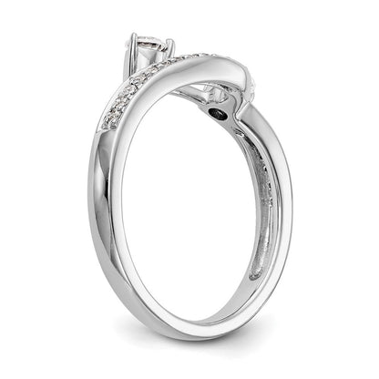 14K Weißgold Ehering mit 0,33 ct. Labor-gezüchteten Diamanten VS/SI, konturiert