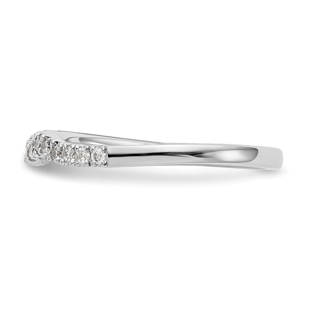 14K Weißgold Ehering mit natürlichen Diamanten