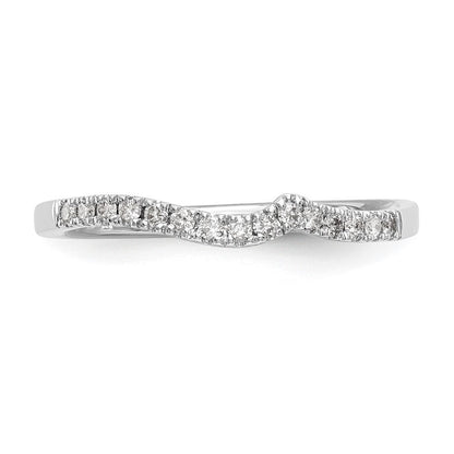 14K Weißgold Ehering mit natürlichen Diamanten