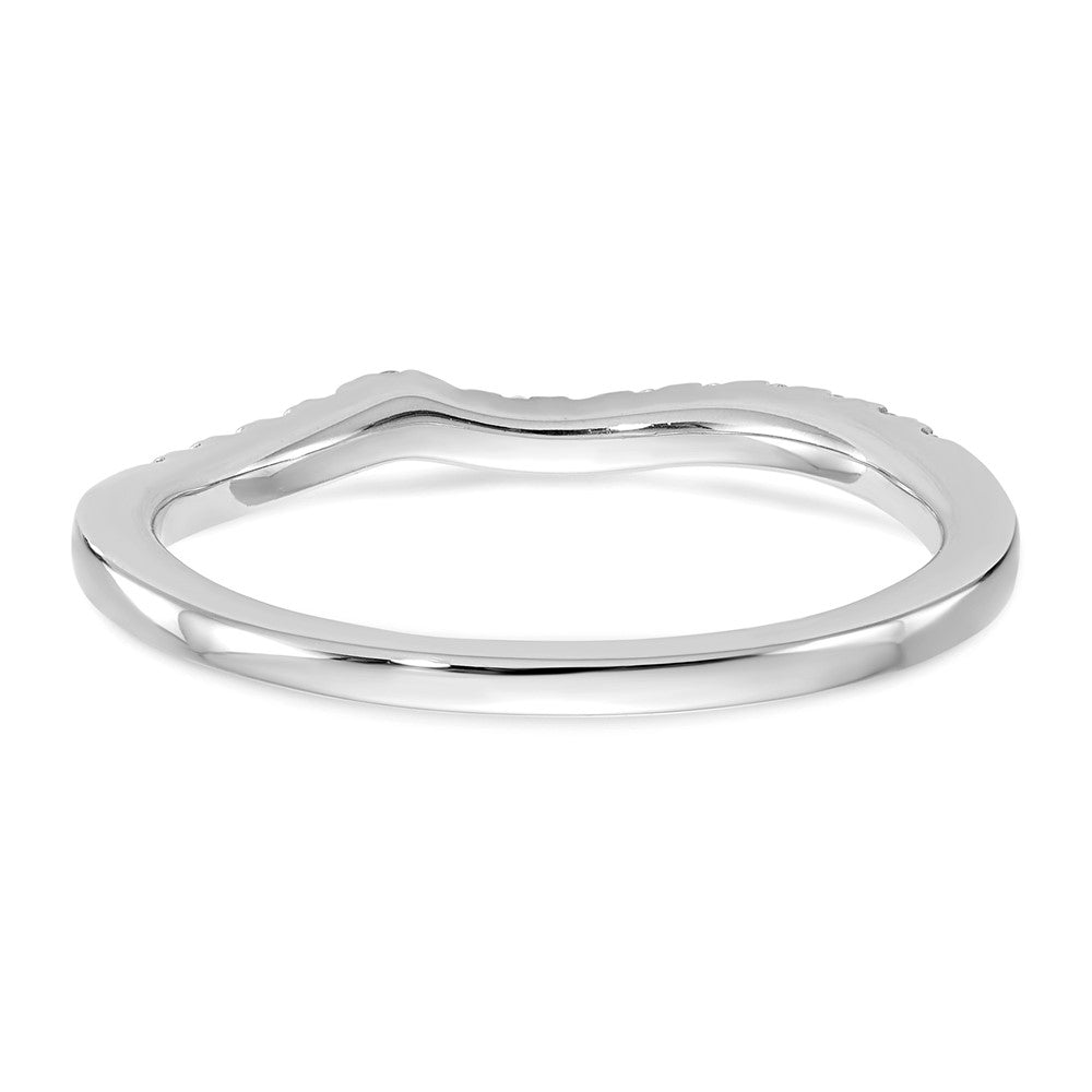 14K Weißgold Ehering mit natürlichen Diamanten