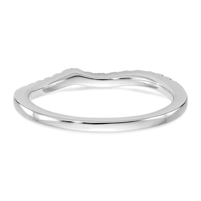 14K Weißgold Ehering mit natürlichen Diamanten
