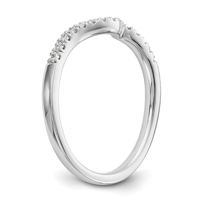 14K Weißgold Ehering mit natürlichen Diamanten