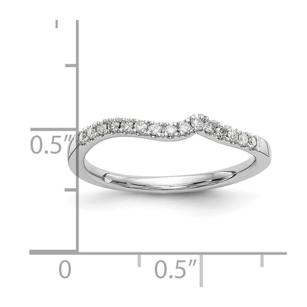 14K Weißgold Ehering mit natürlichen Diamanten