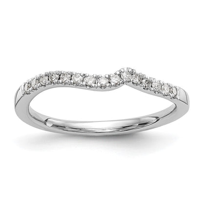 14K Weißgold Ehering mit natürlichen Diamanten