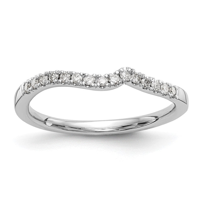 14K Weißgold Ehering mit natürlichen Diamanten