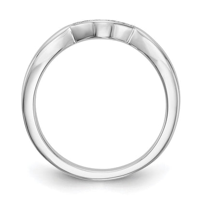 14K Weißgold Trauring mit natürlichen Diamanten