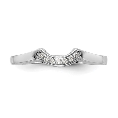 14K Weißgold Trauring mit natürlichen Diamanten