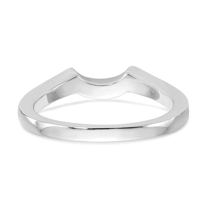 14K Weißgold Trauring mit natürlichen Diamanten