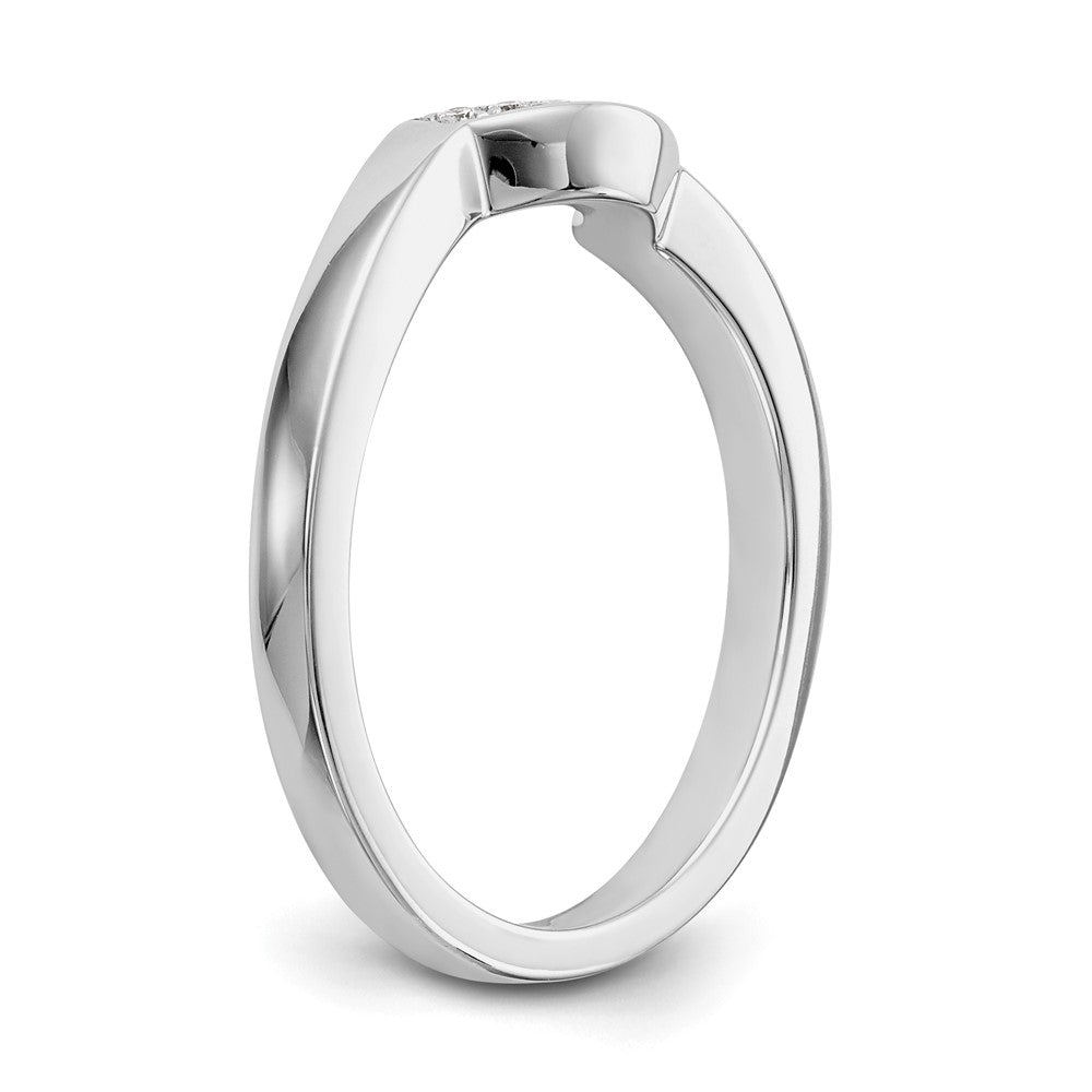 14K Weißgold Trauring mit natürlichen Diamanten