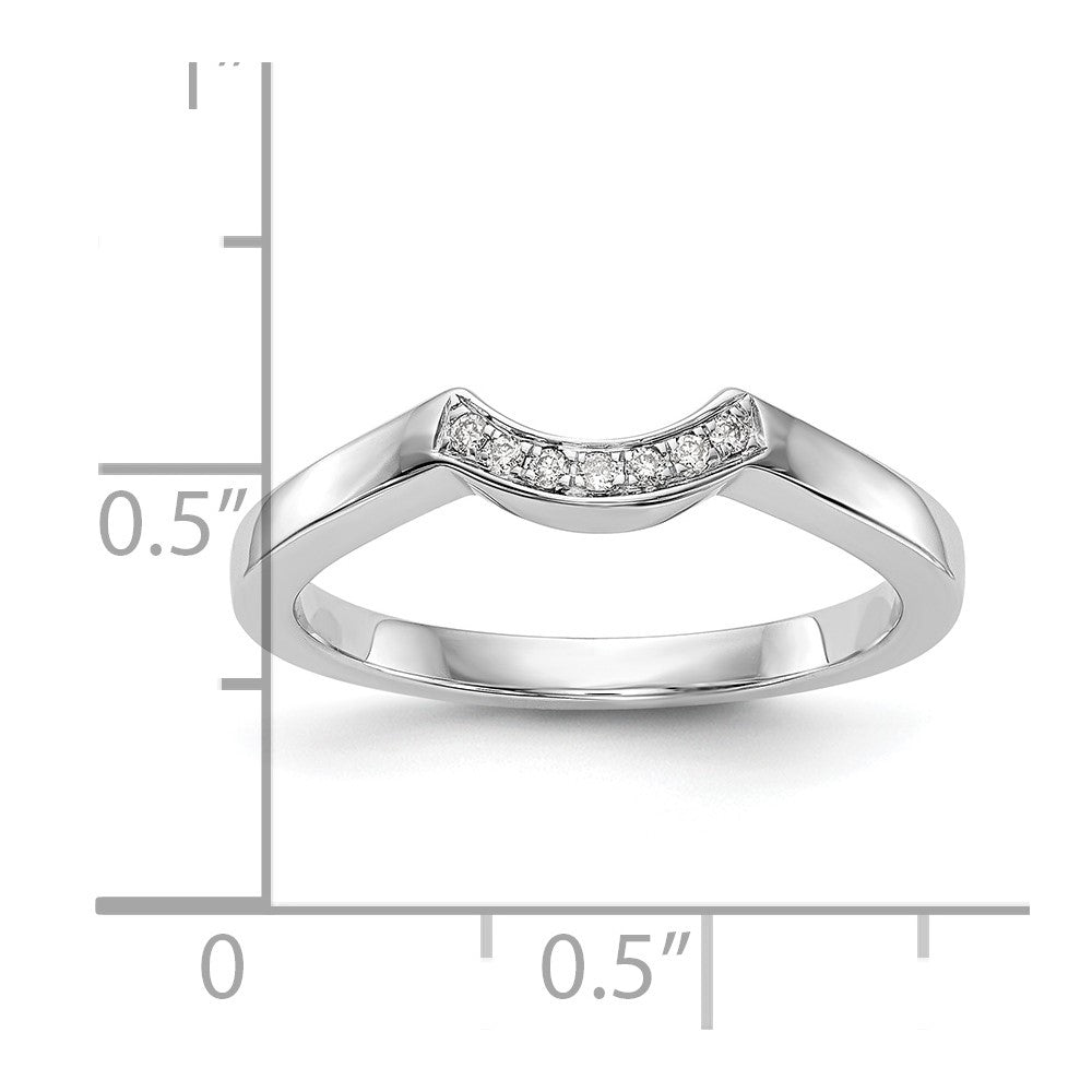14K Weißgold Trauring mit natürlichen Diamanten