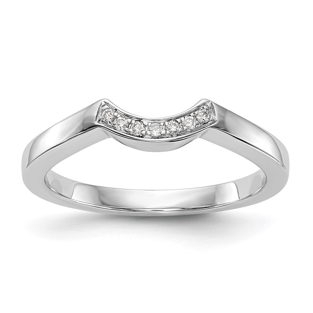 14K Weißgold Trauring mit natürlichen Diamanten