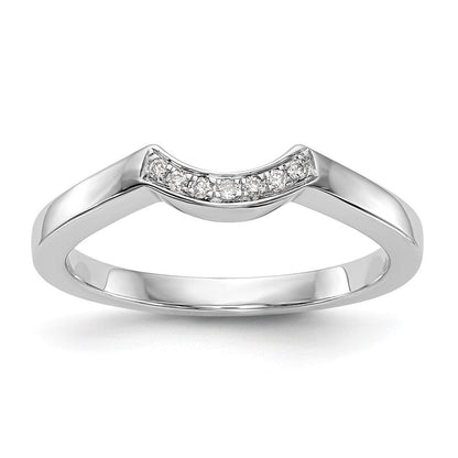 14K Weißgold Trauring mit natürlichen Diamanten