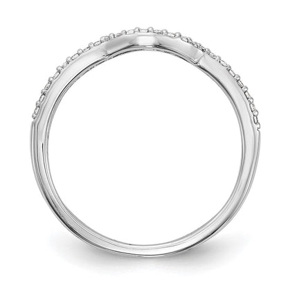 14K Weißgold Ehering mit natürlichen Diamanten