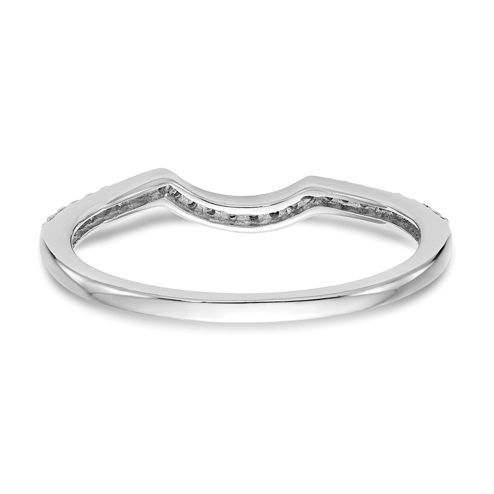 14K Weißgold Ehering mit natürlichen Diamanten