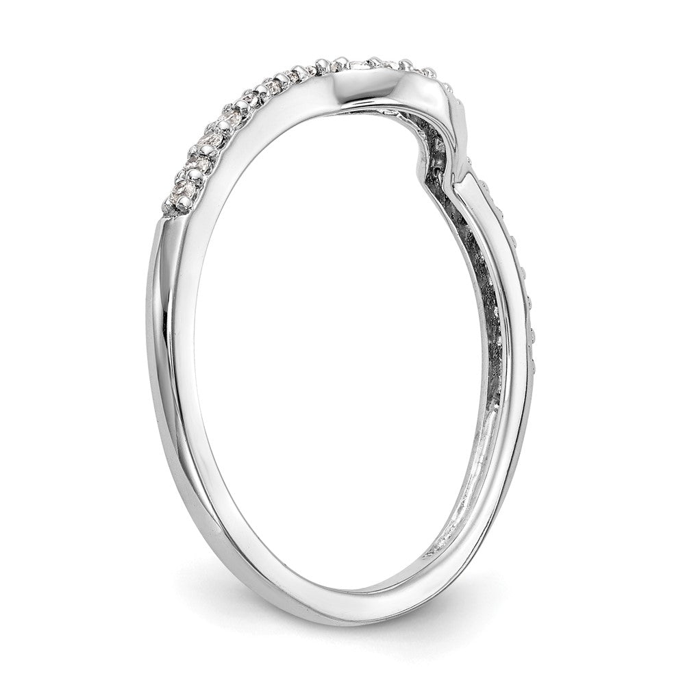 14K Weißgold Ehering mit natürlichen Diamanten