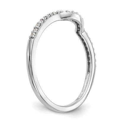 14K Weißgold Ehering mit natürlichen Diamanten