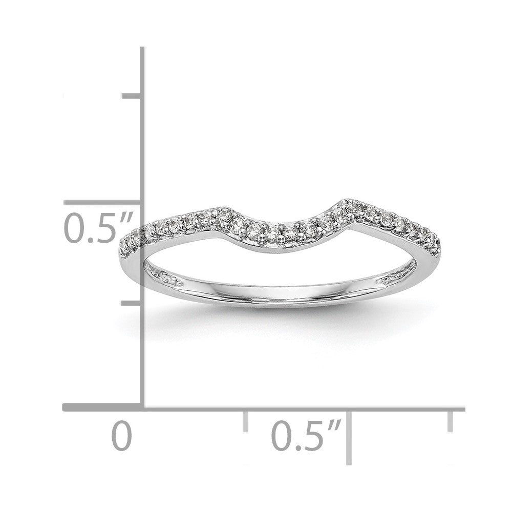 14K Weißgold Ehering mit natürlichen Diamanten