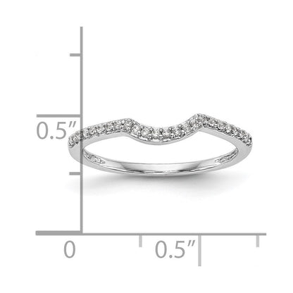 14K Weißgold Ehering mit natürlichen Diamanten