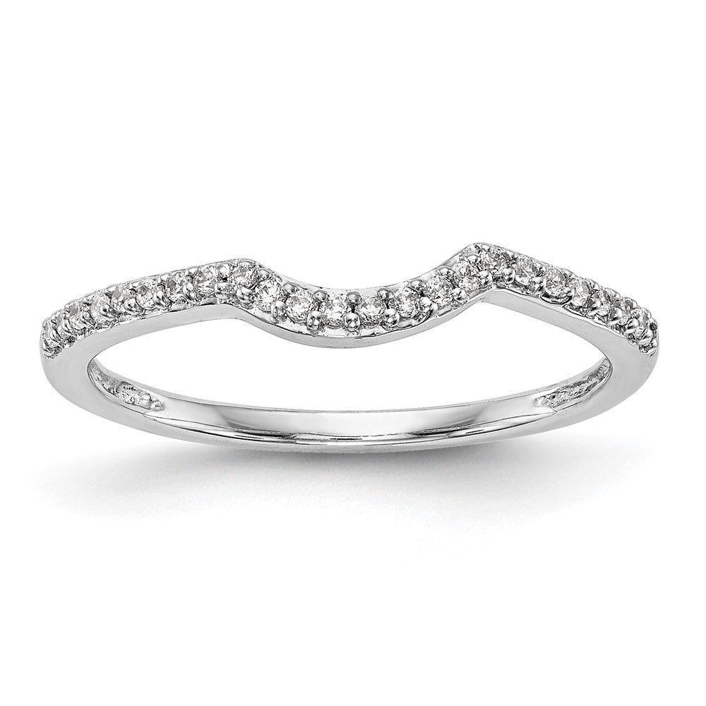 14K Weißgold Ehering mit natürlichen Diamanten