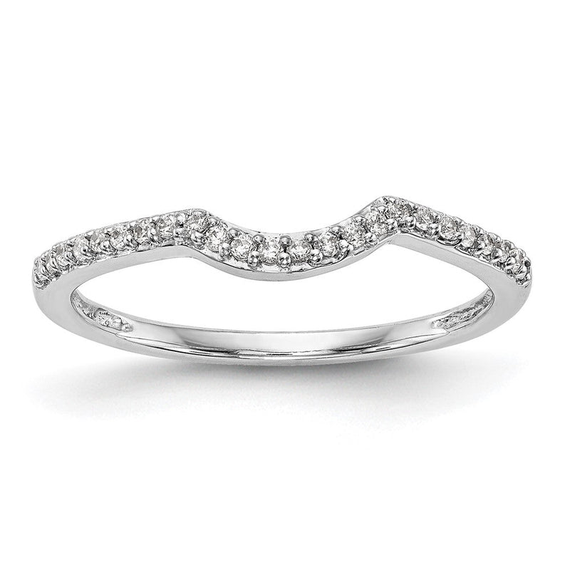 14K Weißgold Ehering mit natürlichen Diamanten