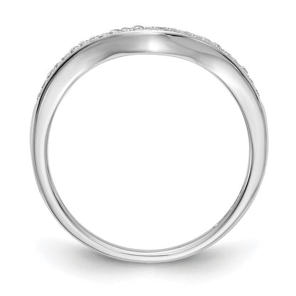 14K Weißgold Ehering mit natürlichen Diamanten