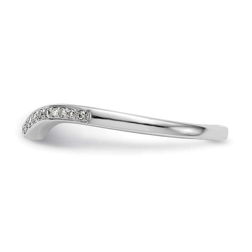 14K Weißgold Ehering mit natürlichen Diamanten
